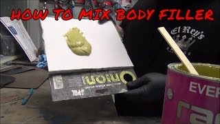 How to Mix Body Filler. Bondo