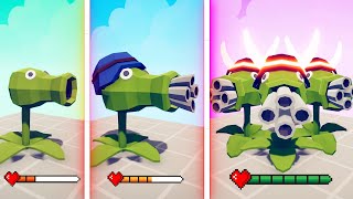 EVOLUTION OF PEA SHOOTER PvZ (PLANT VS ZOMBIE) - Totally Accurate Battle Simulator TABS
