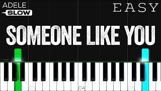 Adele - Someone Like You | SLOW EASY PIano Tutorial