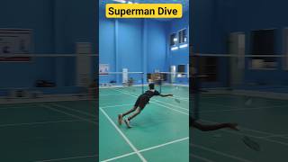 Superman dive Badminton Double match #superman #badmintondive #youtubeshorts