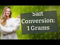 How much is 1 grams of salt?