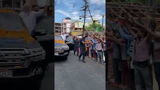 great antry Deoghar accords a grand welcome to #pmmodi #shorts #trending #brentertainment #viral