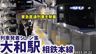 【相鉄本線】大和駅列車発着シーン集[相鉄線,相鉄本線,相鉄,相模鉄道](2023.10.22)