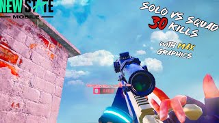 Ipad Pro Gameplay Solo vs Squad 30 kills Frag game!!! (Max Graphics)  | NEWSTATE 뉴스테이트 매드무비