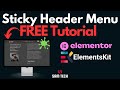 Create a Sticky Header & Menu WordPress Tutorial - Step-by-Step in Elementor for FREE (2023)