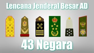 Lencana Pangkat Jenderal Besar Bintang Lima Angkatan Darat 43 Negara