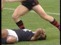 Mark Harvey HUGE HIT on Greg Williams AFL Fight/Melee Essendon 1996