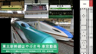 【車窓動画】福島県沖地震による徐行を含む臨時ダイヤ運転 東北新幹線はやぶさ27号 東京～新青森 進行右側の風景 2021.3.19