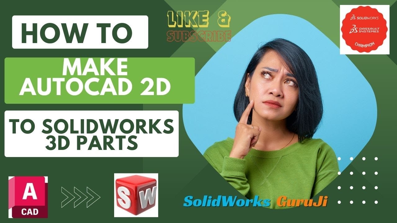 How To Convert AutoCad 2D To SolidWorks 3D Parts - YouTube