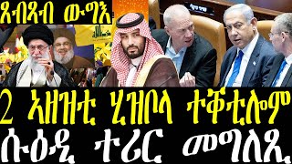 Breaking ክልተ ኣዘዝቲ ሂዝቦላ ተቐቲሎም፣ ሱዕዲ ዓረብ ተሪር መግለጺ ኣውጺኣ፣ ጸብጸብ ዝወዓለ ውግእ october 11 2024