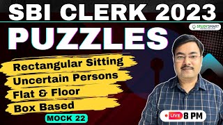 SBI CLERK 2023 |  Reasoning Puzzles for SBI Clerk |  Study Smart | Mock 22
