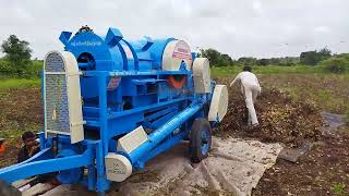 Rainforce panjab's thresher p-825 30hp tractor oprate udid processing उडीद मळणी