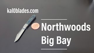 Northwoods Knives - Big Bay with Green Burlap Micarta