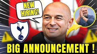 ✅🔥EXPLODED NOW! NEW HIRING ANNOUNCED! AMAZING BOOST! TOTTENHAM TRANSFER NEWS! SPURS TRANSFER NEWS!
