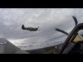 flying a p 51mustang with a spitfire and p 40 kittyhawk battle of britain flypasts