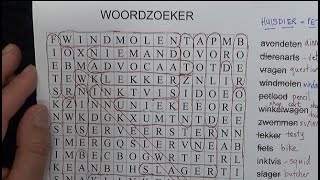 ASMR - Solving a Dutch Word Search - Woordzoeker - Chewing Gum & Whispering - Australian Content