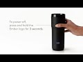 ember support how to turn your ember travel mug on and off