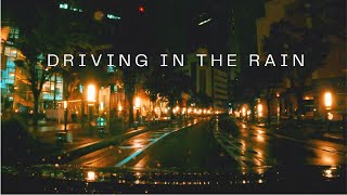 4K Driving in the Rain at Night with ASMR