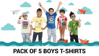 Ezmall | Pack of 5 Boys Tshirts