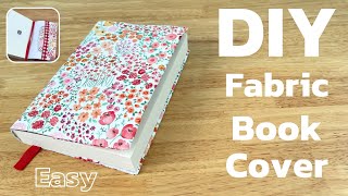 How to fabric book cover : fabric book cover tutorial : Easy