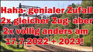 Haha genialer Zufall! Den gleichen Zug 2x aufgenommen- 2022 UND 2023!  Aber völlig anders E+ Diesel