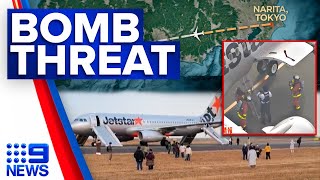 Jetstar flight makes emergency landing after bomb threat | 9 News Australia