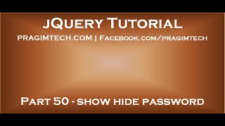 jquery show hide password