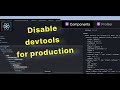 React | How to Disable devtools in Production