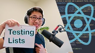 React JS Testing Lists (TDD) | React Testing Library