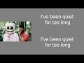 Lyrics Silence Marshmello ft Khalid