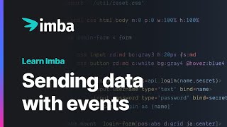 Sending Data with Events | Learn Imba tutorial