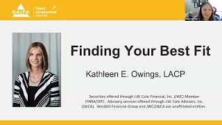 2023 Future Leaders - Finding Your Best Fit - Kathleen Owings, LACP