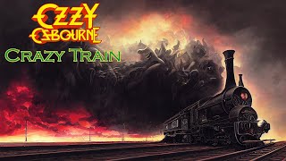 Crazy Train by Ozzy Osbourne - lyrics as images generated by an AI