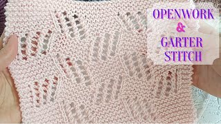 Openwork and Garter Stitch Knitting - Leaning Doors Pattern.