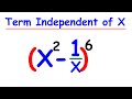 How to find a term independent of x