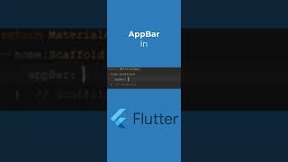 flutter widgets tutorial-Appbar