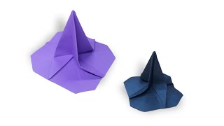 How to make a paper Witch Hat - easy origami Halloween