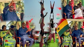 Prez John Mahama couldn’t stop clapping when Cape Coast Culture troupe enacted how he won massively