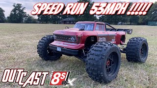 Arrma Outcast 8s BLX Speed Run and Temps - New PB