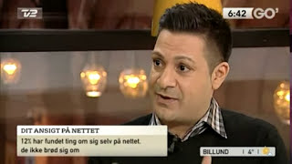 William Atak talks about online reputation in Danish morning show