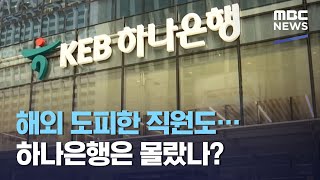 해외 도피한 직원도…하나은행은 몰랐나? (2021.03.25/뉴스투데이/MBC)