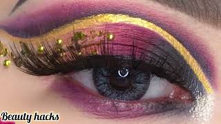 3 easy step  eyes make-up | trending eyes 👀 makeup video | makeup - beauty hacks