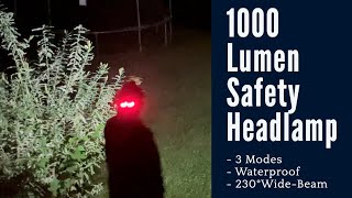 REVIEW of the Rechargeable 1000 Lumen Headlamp 2 Pack