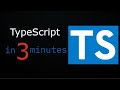 TypeScript in 3 minutes. What is TypeScript, configuration, launch, basic types, classes, interfaces