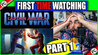 WATCHING CAPTAIN AMERICA CIVIL WAR FOR THE FIRST TIME | PART 1 REACTION