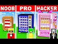 NOOB vs PRO: WORKING VENDING MACHINE HOUSE Build Challenge in Minecraft!