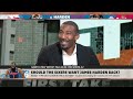 Perk James Harden and Joel Embiid are NOT on the same mission!  First Take