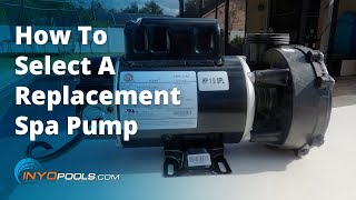 How To Select A Replacement Spa Pump