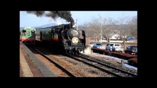 真岡鉄道　ＳＬ　西田井駅　上り　2016年1月31日