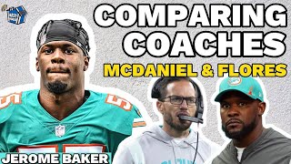 Dolphins Linebacker Compares Brian Flores and Mike McDaniel #miamidolphins